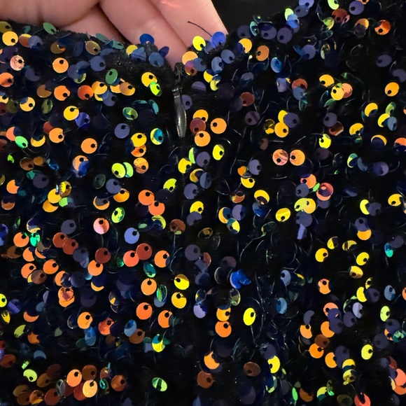 Hello Molly Made for Movie Screens Navy Sequin Mini Dress - Picture 5 of 7